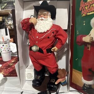 HOLLY JOLLY ROCK SANTA Alan Jackson Country Song Dancing Singing Xmas 1999 Works